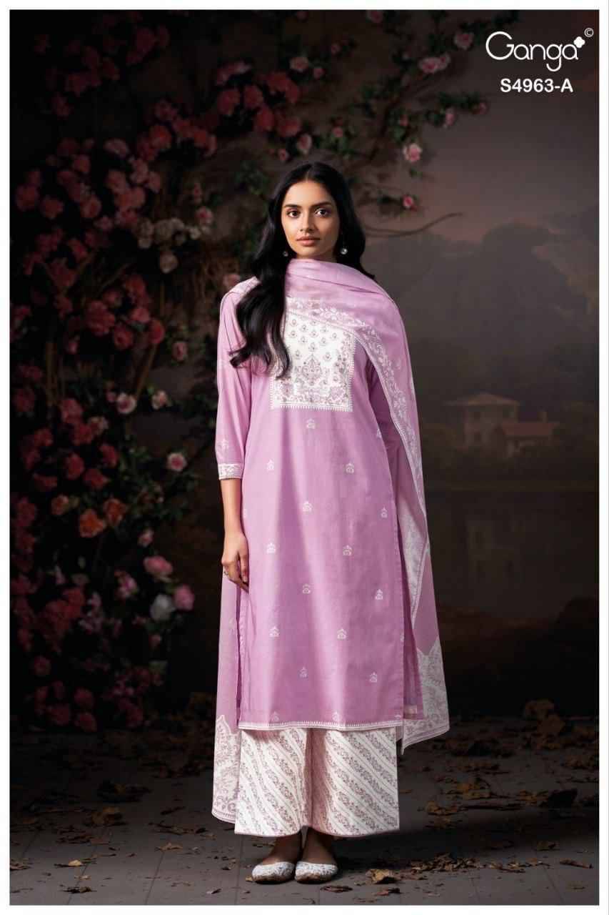IVANIA 4963 Series By Ganga Fashion Beautiful Festive Suits Stylish Colorful Fancy Casual Wear & Ethnic Wear PREMIUM COTTON Dresses At Wholesale Price